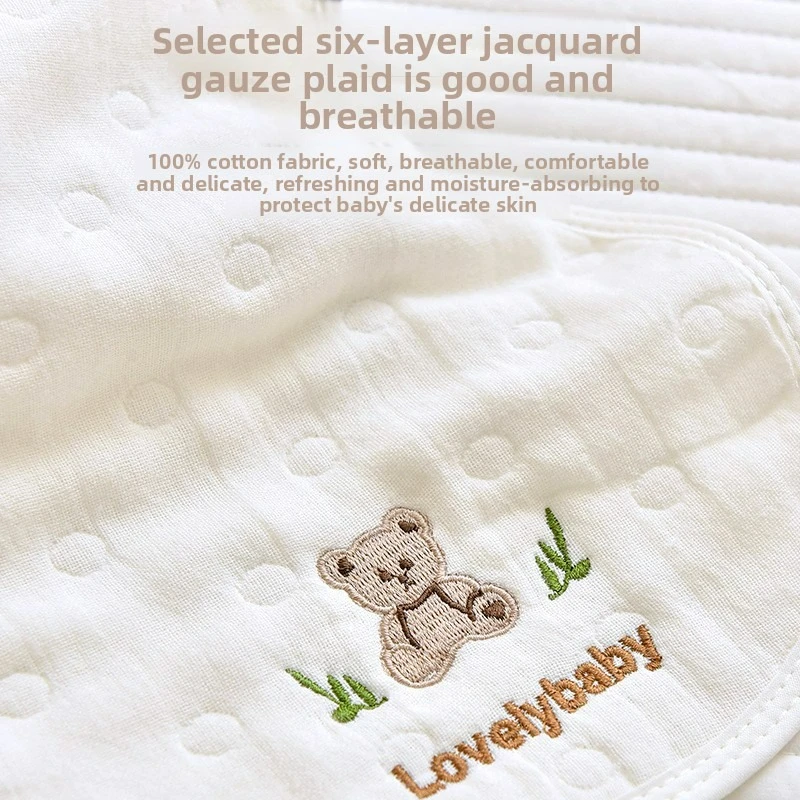 Newborn Baby Burp Cloth - Pure Cotton Gauze Saliva Towel, Bib, Anti-Spit-Up Pad, Shoulder Towel, Suitable for All Seasons 3