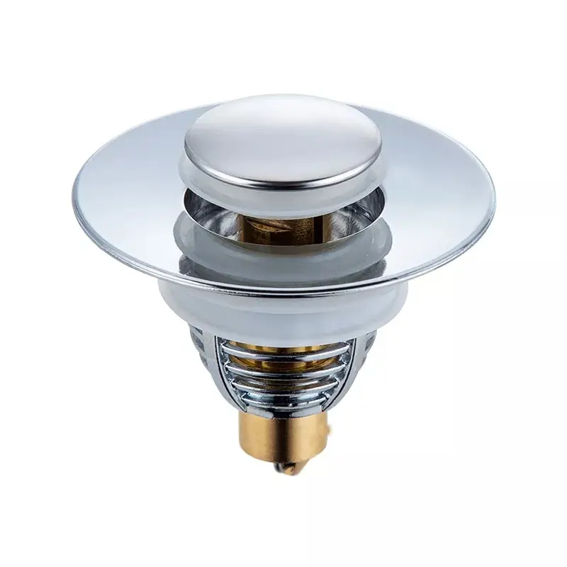 Basin Drain Stopper Waste Pop Up Push Button Bathroom Faucet Accessories