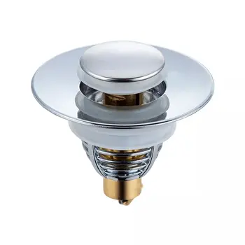 대야 싱크대 폐기물 배수구 팝업 배수 스토퍼, 푸시 단추 욕실 수도꼭지 액세서리