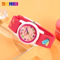 SKMEI Shockproof Cute Cartoon Animal Pattern 5Bar Waterproof Kids Quartz Wristwatches For Boys Girls Simple Clock Children Watch