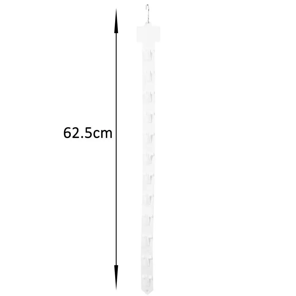 4Pcs Plastic Snack Hanging Strips with 12 Hooks Useful Display Hanger with Label Header Merchandising Clip Strip