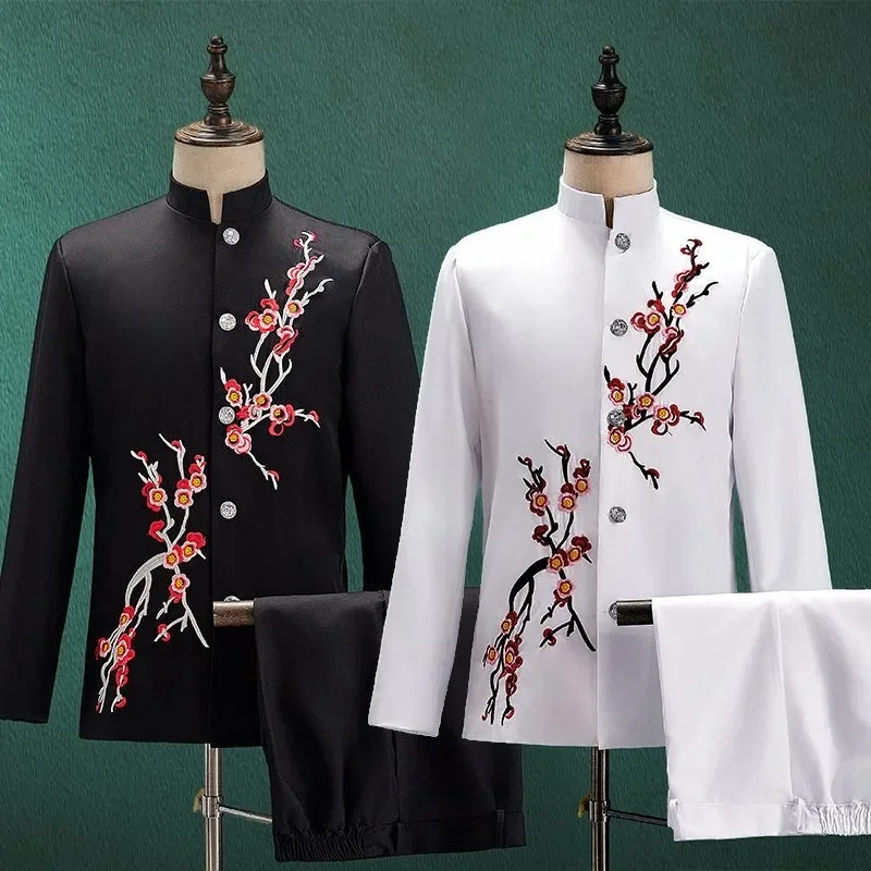 

XX427Chinese tunic men's performance costume New Year's Day and Spring Festival Gala groom scene