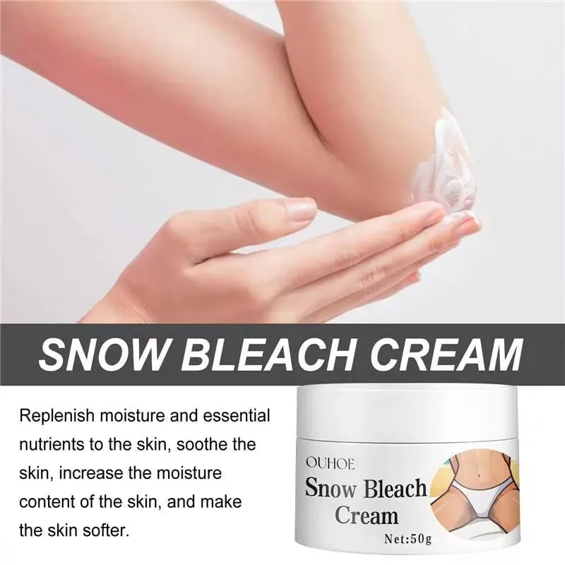 Body Whitening Cream Brighten Underarm Elbow Knees Joint Dark Spots Melanin Removal Intimate Parts Nourishing Snow Bleach Cream 3