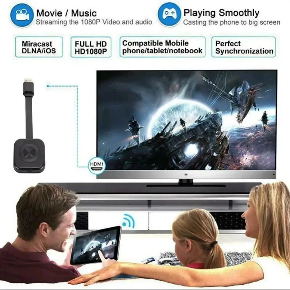 WiFi Receiver Audio Video Transmitter Phone Projector HDMI Mirroring Screen Display Adapter For iOS Android PC TV Receiver   4.2