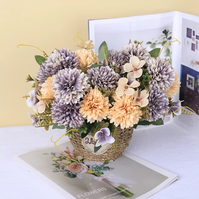 Artificial Flowers Wedding Decoration  Silk Flower Arrangement Supplies -  Lavender - Aliexpress