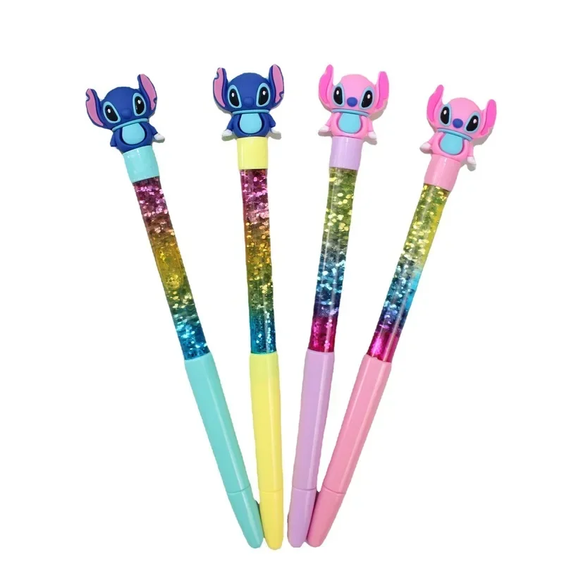 Gel Pens 0.5mm Black 12/24pcs Disney Neutral Pen Cartoon Stitch Students Writing Offices Stationery School Supplies Wholesale 6