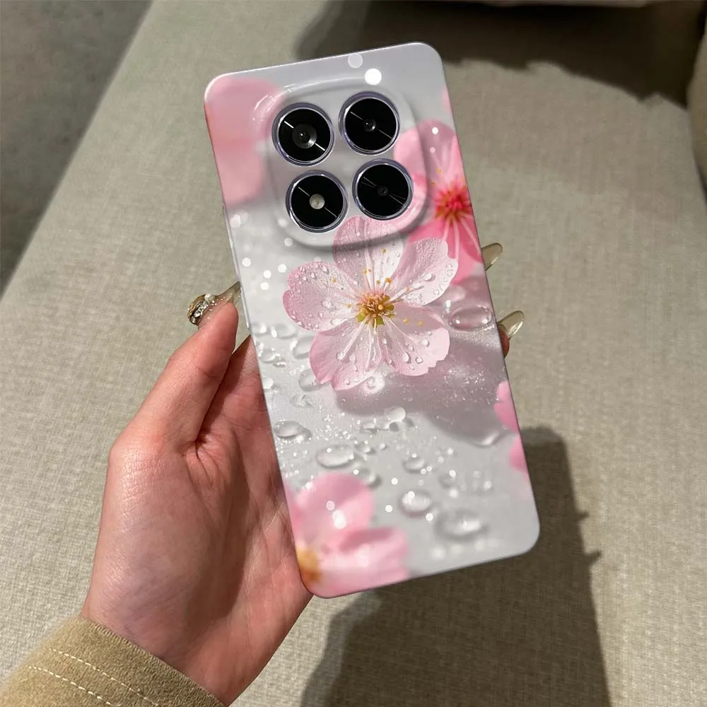 Artistic Pink Cherry Blossom Wave Oil Phone Case Cover