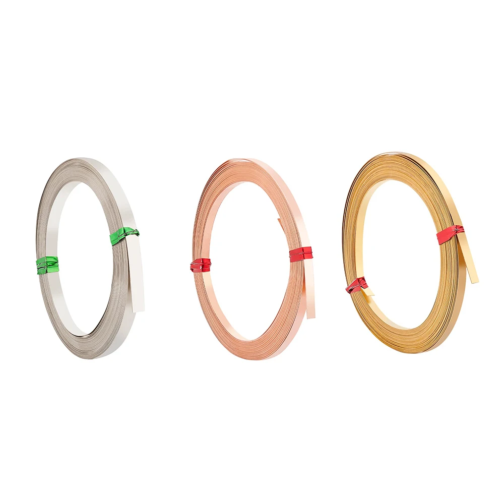 Fil De Laiton PATIKIL Plat, 1 Rouleau De 30Gauge/0,25x18mm Dia 3M