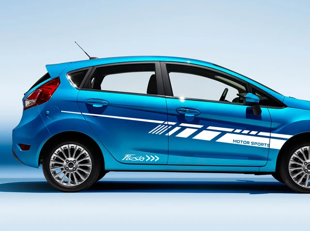 Accessoire Ford Autocollant Triangulaire Noir Pour Ford Fiesta 2008-2017 - Décoration Volet Porte