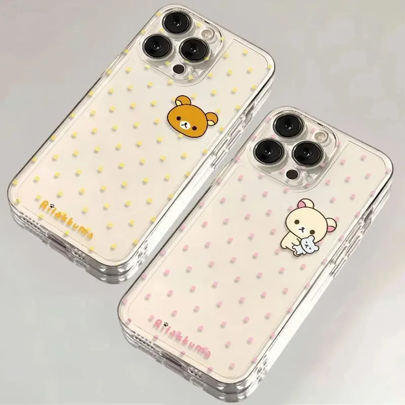 Cute Rilakkuma Bear Full Screen Phone Case