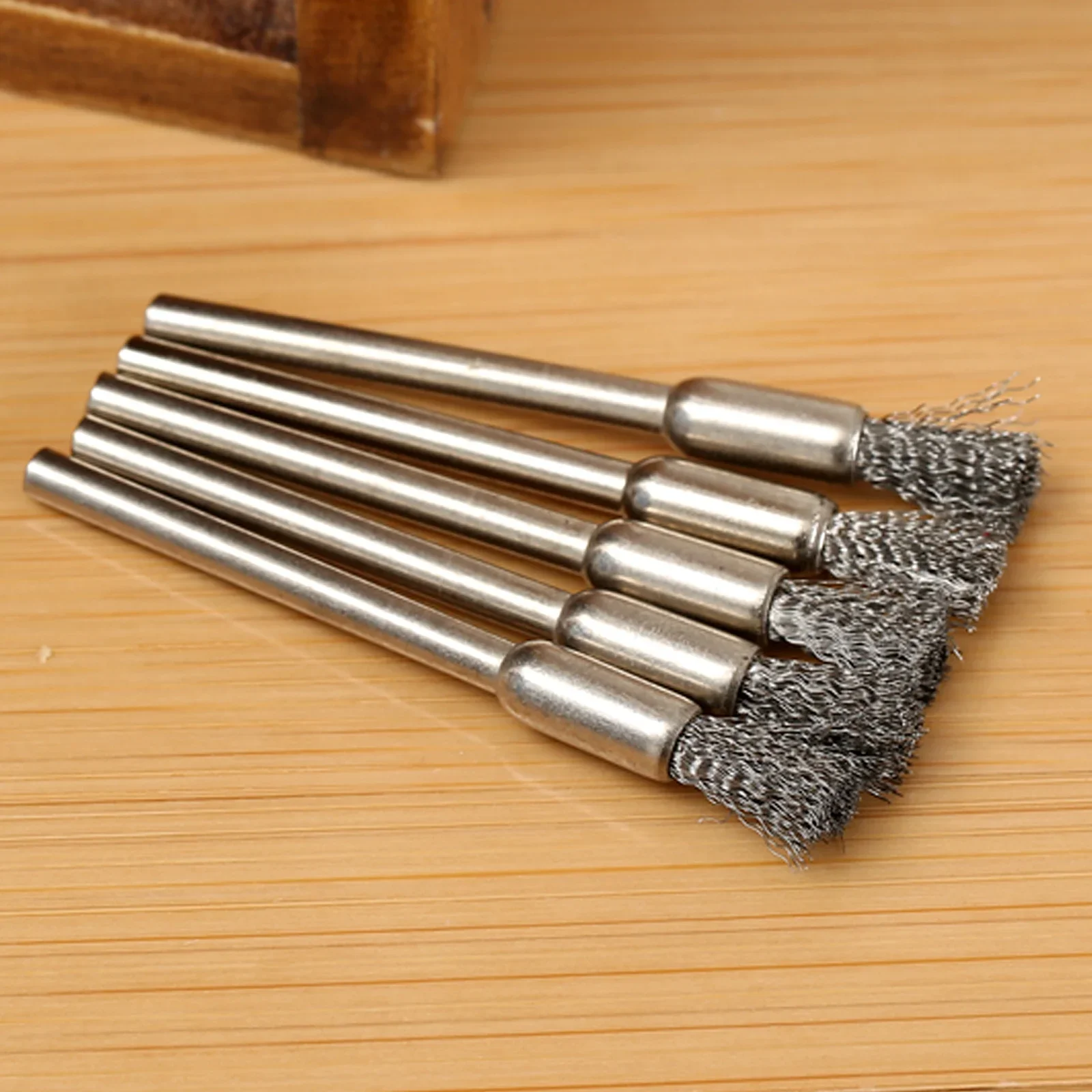 5Pcs Wire Wheel Pencil Brushes Stainless Steel Polishing Wheel Brush for Dremel Rotary Tool