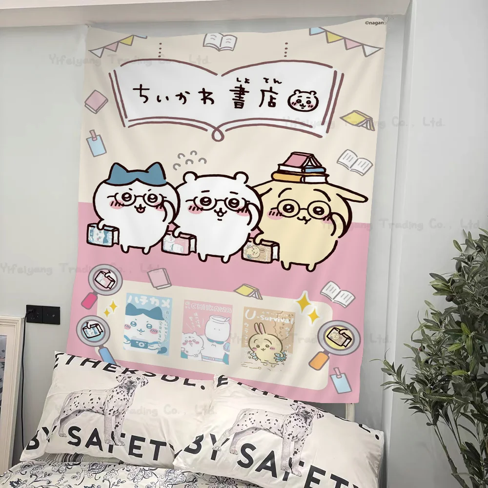 Chiikawa Rug Cute Cartoon C-Chiikawa Anime DIY Wall Tapestry Hanging Tarot Hippie ...