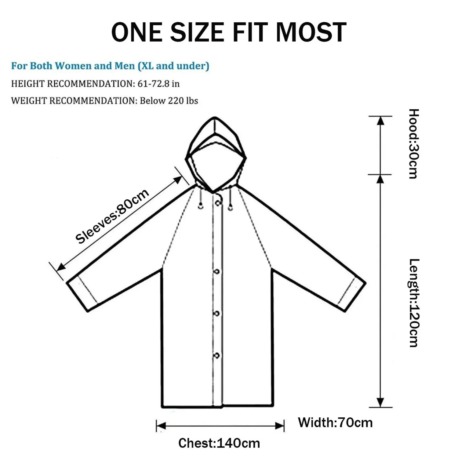 Adult long raincoat EVA impermeable waterproof raincoat men's and women's travel hooded bun harbor fishing camping raincoat poncho