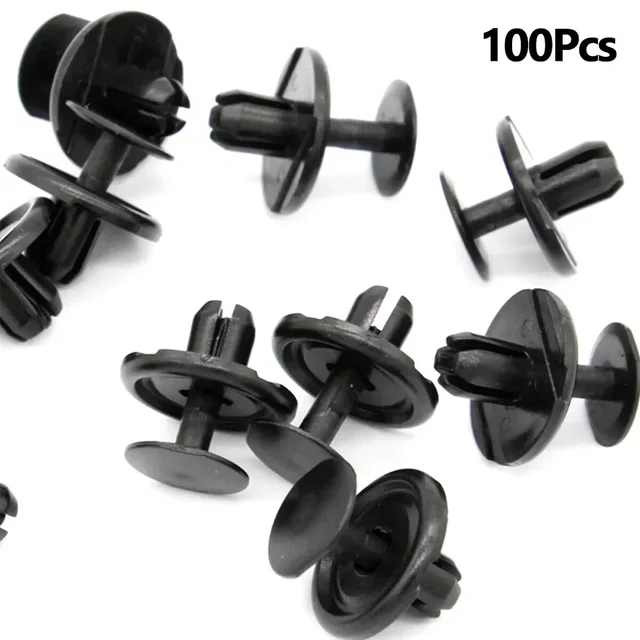 90467-07214 100 Pcs Nylon Clip Car Accessories 20mm X 9mm Black Nylon Fender Liner Retainer Fits Into 7mm Hole 1
