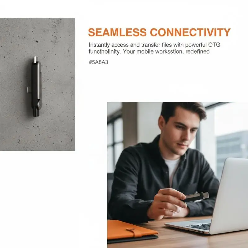 240W USB C OTG 어댑터(스탠드 포함) 90도 각도형 C타입 암-IP 타입 수 변환기(IP 17 16 고속 충전 어댑터 변환기)
