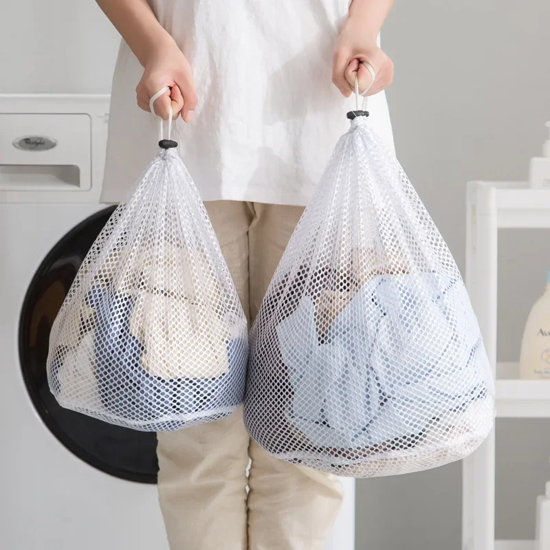 

Drawstring Washing Machine Laundry Bag Underwear Bra Socks Wash Net Large Capacity Clothes Storage Pouch Mesh Dirty Laundry Bags