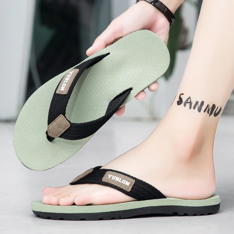 Stylish Men's Non-Slip Rubber Sole Summer Flip Flops
