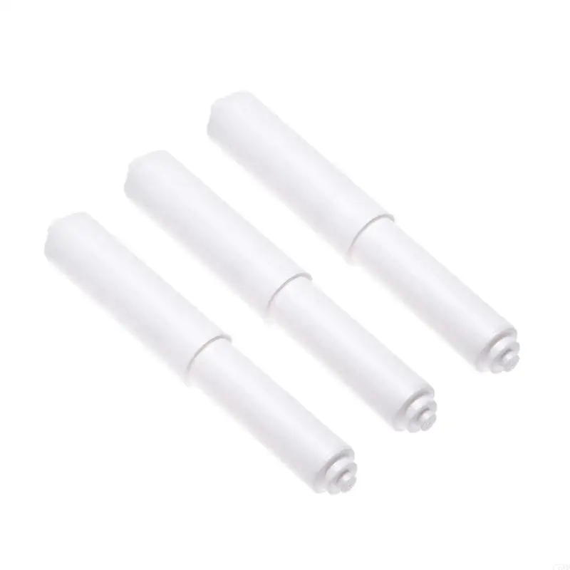 C7AD 3pcs Toilet Roll Paper Shaft Replacement Flexible Plastic Paper Holder Roller Spindles Insert Spring Bathroom Accessories
