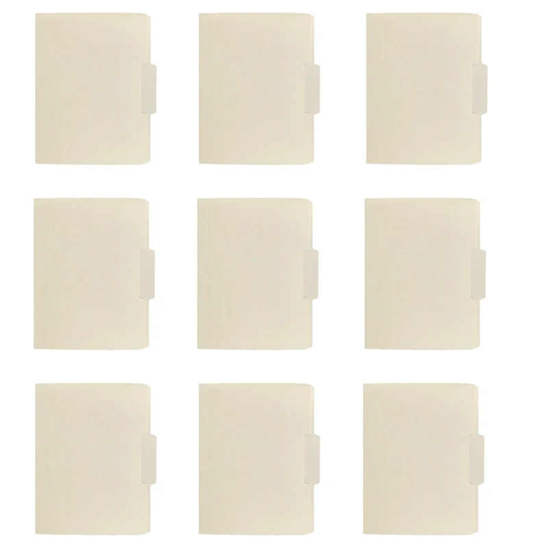 

File Folders Paper File Folders Letter Size,1/5-Cut Adjustable Tabs, 100 Per Box