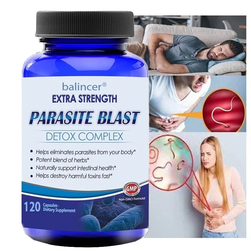 Antibacterial PARASITE BLAST Removes All Body Parasites Natural Gut Health Cleans Colon Detox Cleanse Liver Immunity