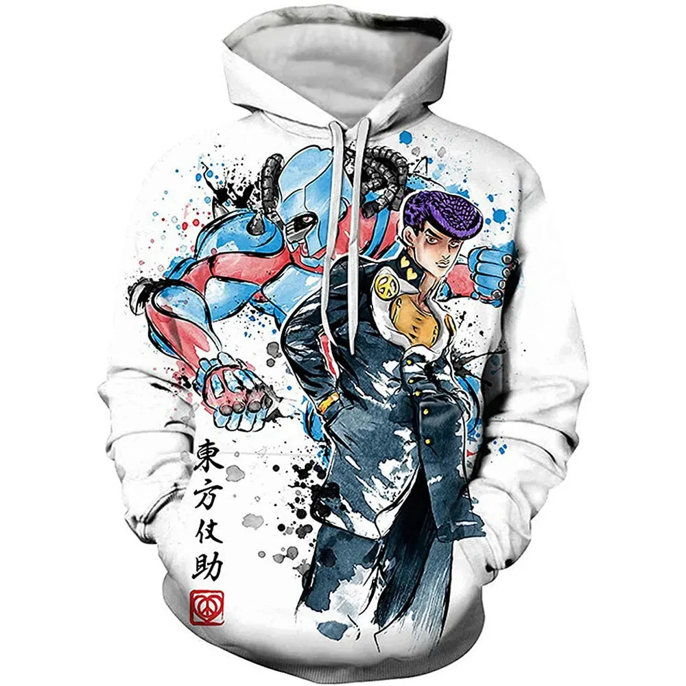 

Personality Jojos Bizarre Adventure Hoodie Men Fashion Coat Anime JOJO Hoodies Sweatshirt Kid Hip Hop Women Sweat With Pockets