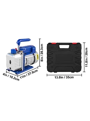 Front view of 4 CFM 1/4 HP vacuum pump