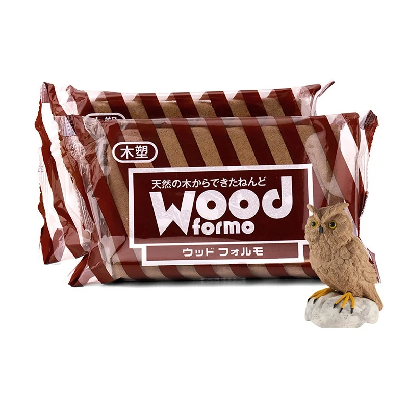 

PADICO Wood Sculpture Clay 500g Wood Clay Air-dried Earthy Brown Ultra-light Clay Cookie Clay Simulated Wood Effect Clay