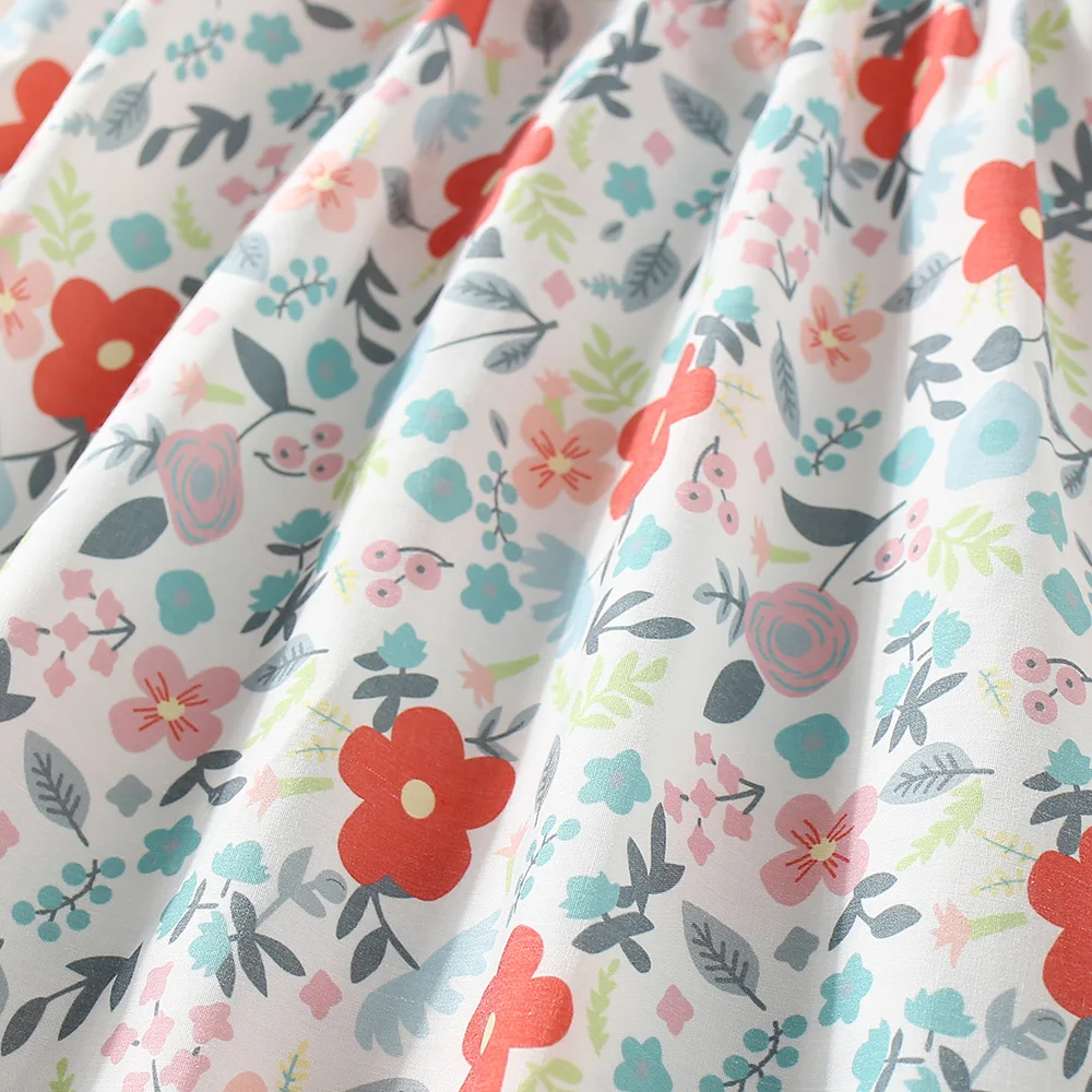 Summer Baby Girl Floral Dress Girl Sleeveless Pure Cotton Newborn Birthday Dress Comes with Sun Hat girls dress baby girl dress