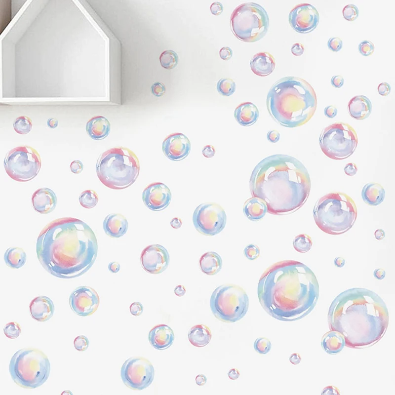 Color Bubble Wall Stickers Cute Decorative Living Room Porch Bedroom Can Be Removed Pvc Self-adhesive Girl Bedroom Wall Sticker