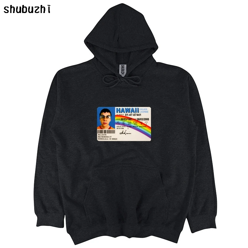 Mclovin id card superbad geek Mens Cotton hoodie men fashion