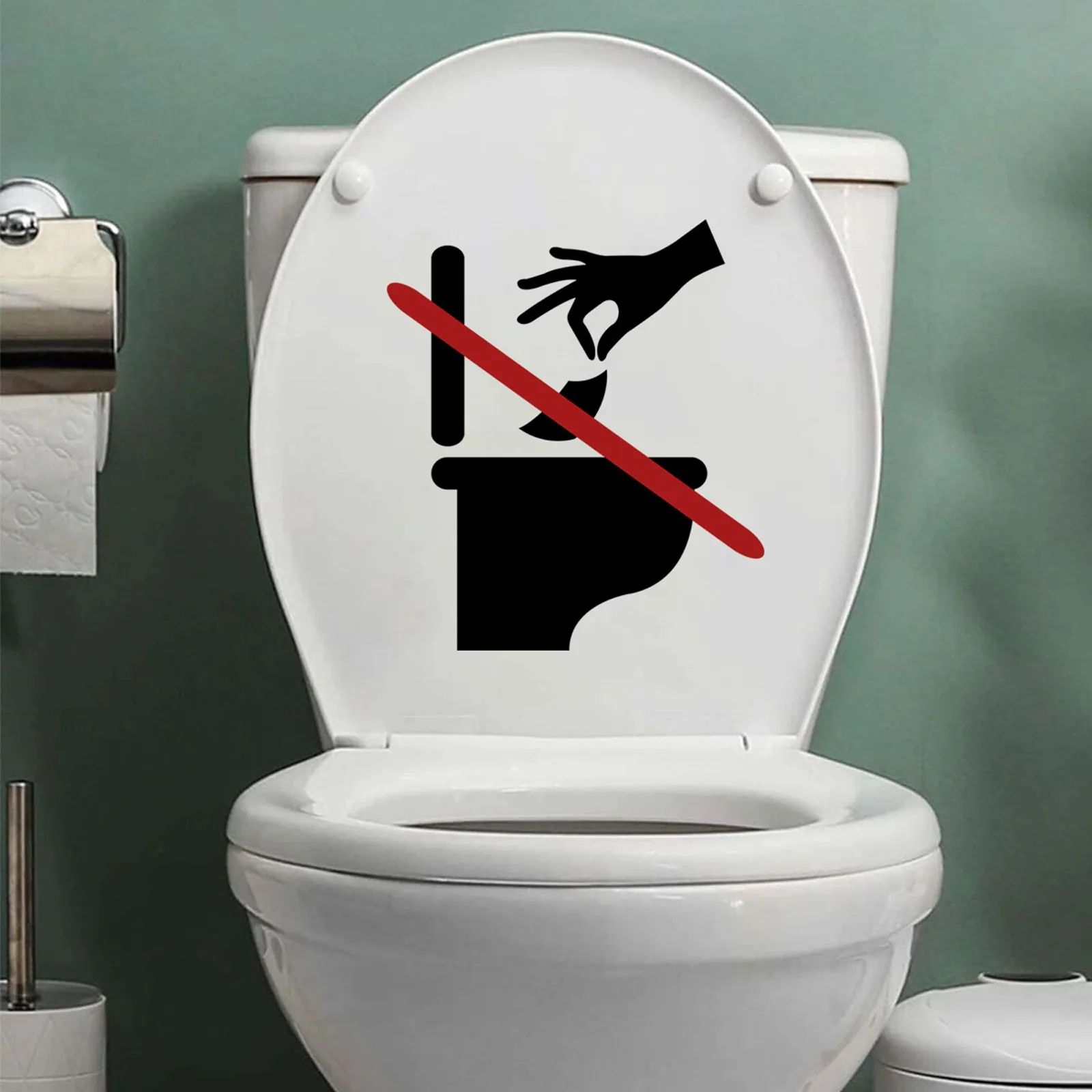 Warning signs Toilets are prohibited from throwing garbage Car stickers Schools Hospitals Factory toilet stickers PVC waterproof