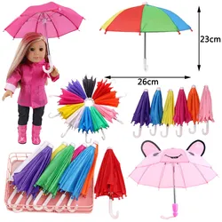 BJD – Mini parapluie pour poupée fille américaine de 18 pouces, 43Cm, jouet de pluie pour bébé nouveau né de génération Zaps, DIY, 1/3 1/4 