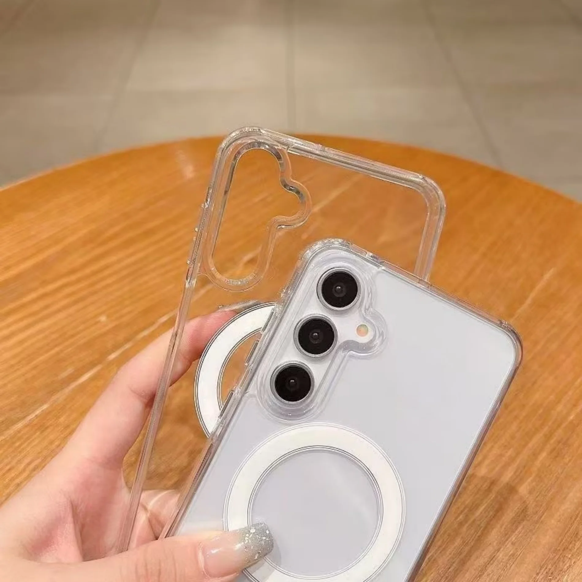 Magnetic Clear Silicone Phone Case Cover