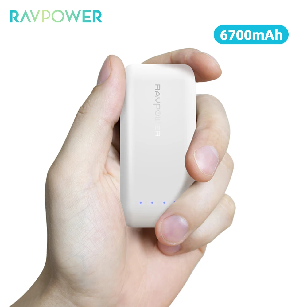 Компактный внешний аккумулятор RAVPower на 6700 мА · ч портативное зарядное устройство