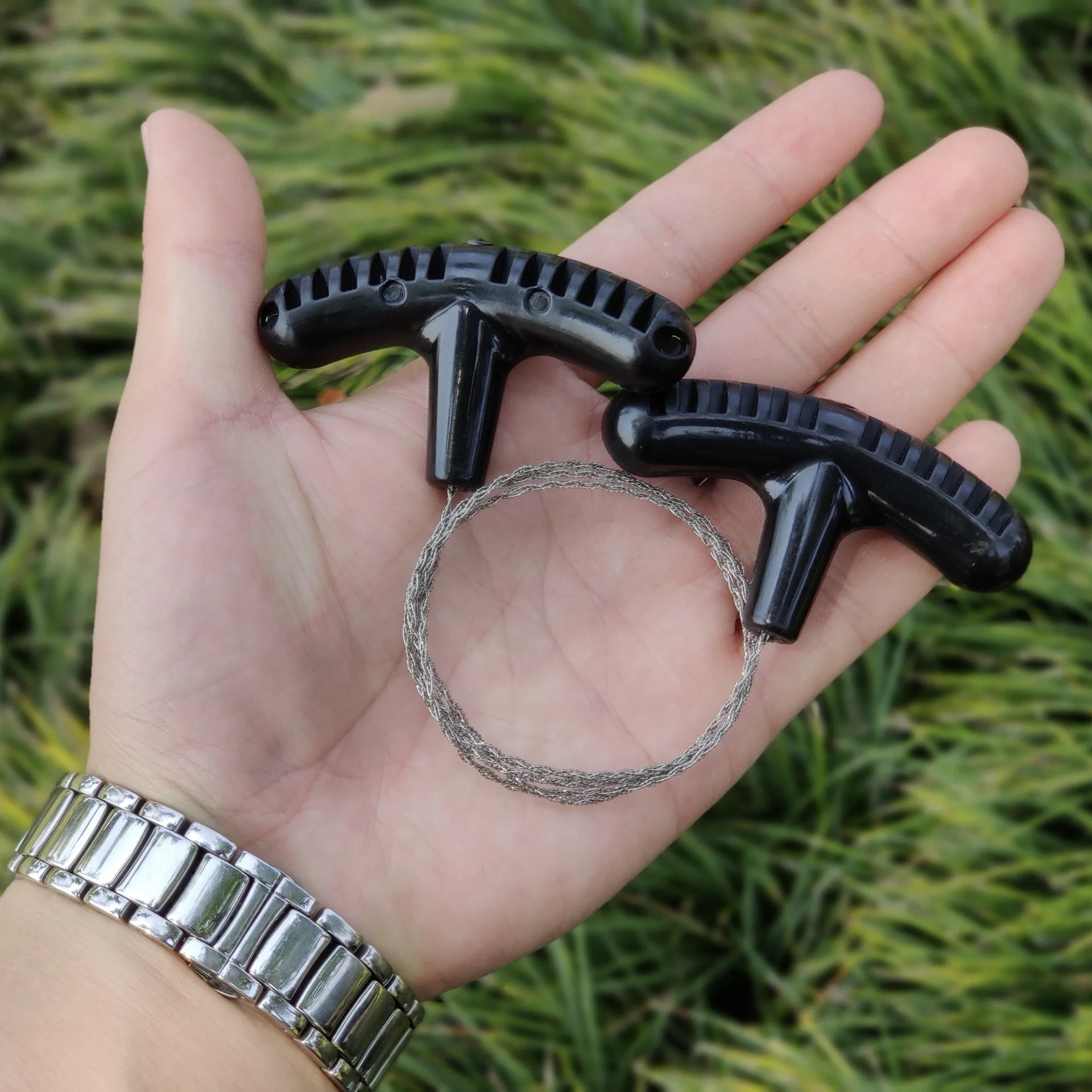 PP Handle Steel Rope Mini Pocket Saw Camping Survival Wood Cutting Wire Saw Stainless Steel Outdoor Equipment Survival Supplies hand saw multi purpose saw