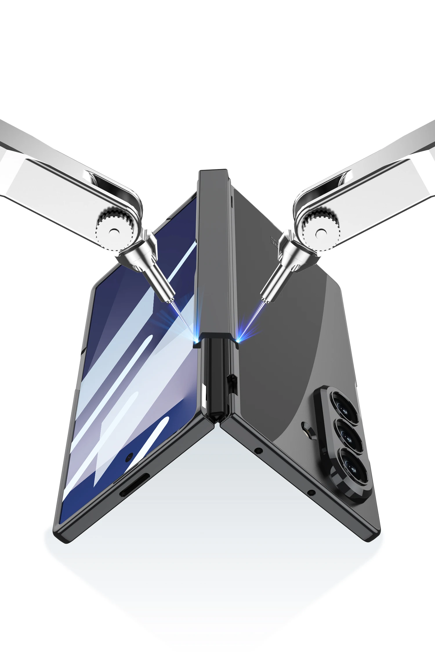 Magnetic Hinge All-included Case for Samsung Galaxy Z Fold 7 Outer Screen Glass