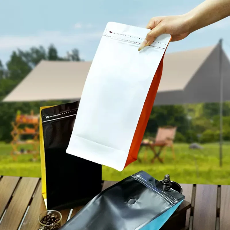 Özel baskılı StoBag kahve çekirdekleri alüminyum folyo gıda tozu çay kuruyemiş paketleme çantası hava valfi ile öğütülmüş kahve vana torbalar