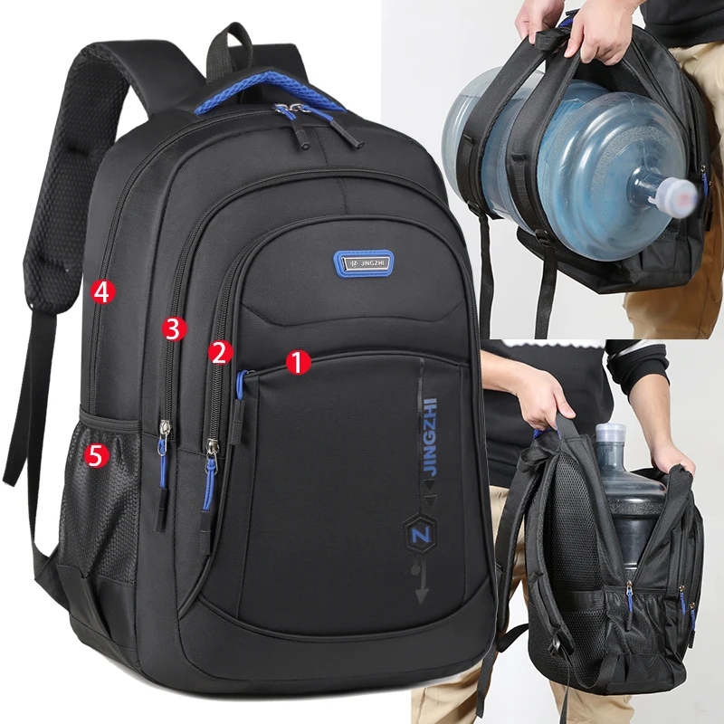 Leisure backpack, multi pocket backpack, durable laptop bag, fashionable travel backpack, business commuting backpack