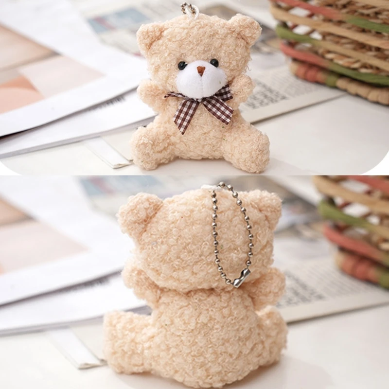 Bear Keychain Mini Bear Plush Keychain for Women Children