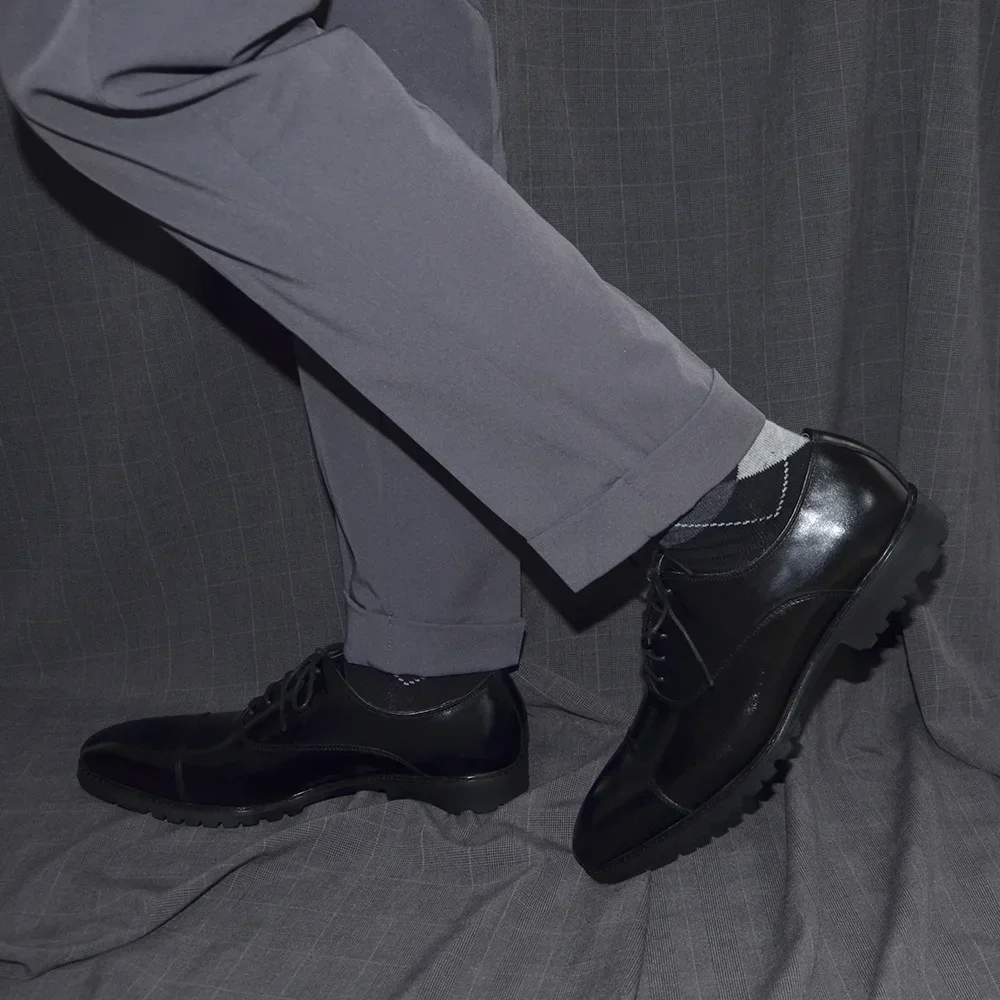 Size 38-46 Fashion Non-slip Rubber Black Sole Elegant Men's