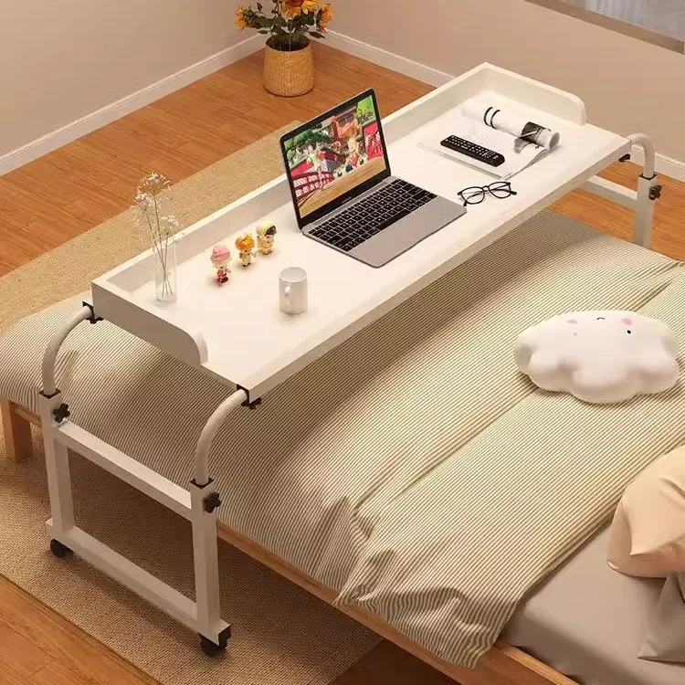 Bed Small Table 120*40cm Bedroom Lazy Cross Bed Table Liftable Student Study Removable Study Desk