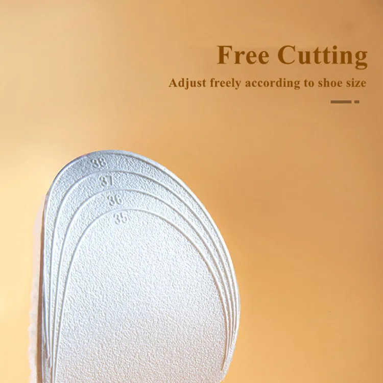 Winter Warm Height Increase Insoles Sports Shock Absorption Shoes Insole for Feet Men Women Fur Shoes Pads Growing Sole 1Pair