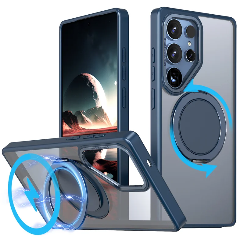 Magnetic MagSafe Rotating Shockproof Phone Case with Bracket
