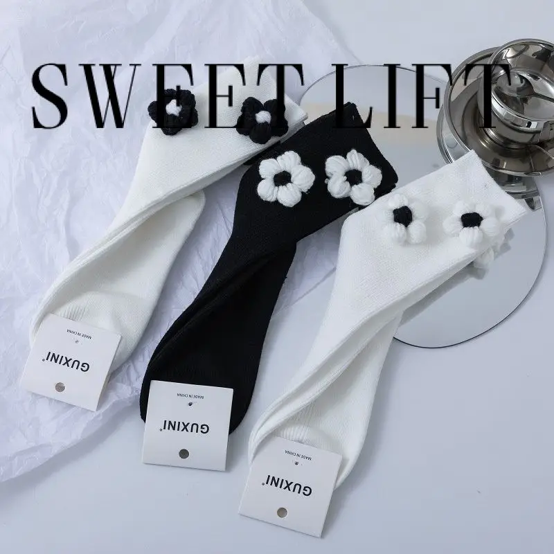 

Cotton Socks Breathable Fashionable Piles Of Socks Skin-friendly -calf Socks Sweat Soft Long Cotton Socks Creativity Durable