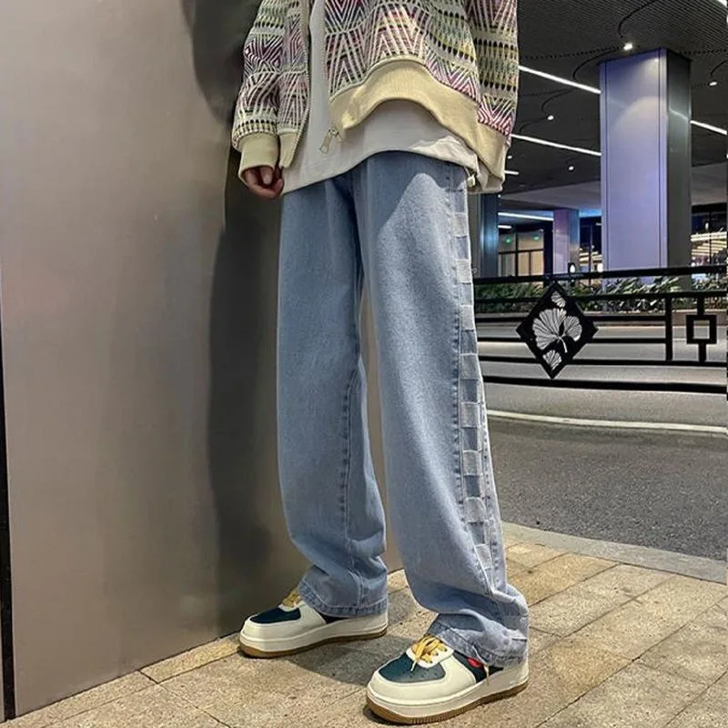 Men's Jeans Wide Baggy Jeans Man Y2k Pants Jean Mens Trousers Denim Shorts Streetwear Clothing Flared Male Cargo Ripped