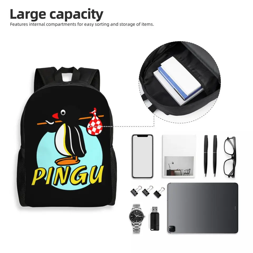 Penguin Backpack For Girls Boys, 16 Inch Blue Backpacks For School Cute Lightweight Durable Bookbag For Kids - View #11