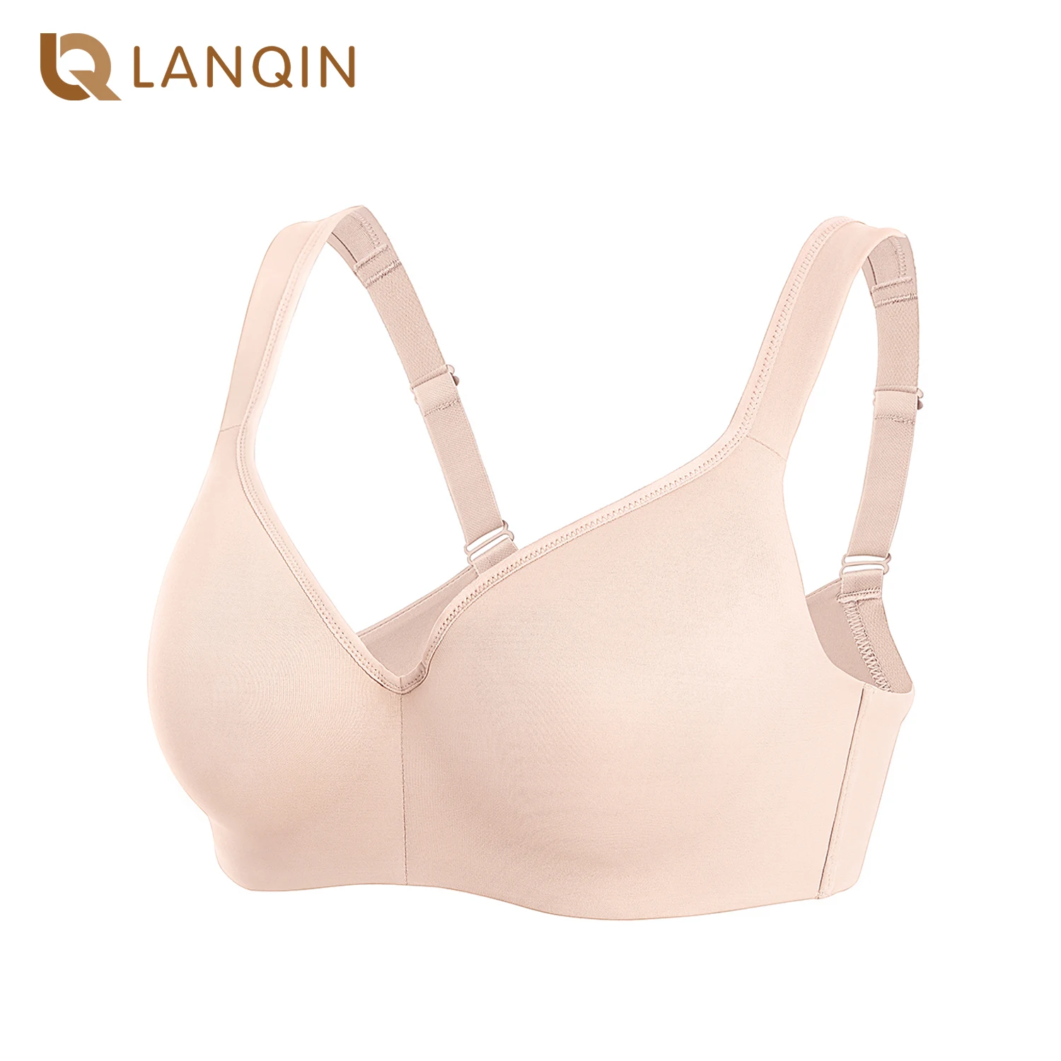 

Women's Smooth Full Coverage Lightly Padded Underwire Balconette T-Shirt Bra Plus Size