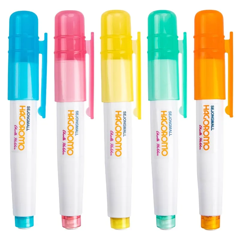 마그네틱 초크 거치대 초크 클립 클러치, 더럽지 않은 손 플라스틱, 다채로운 초크 클립 익스텐더, 교사 학교 사무용품, 1PC