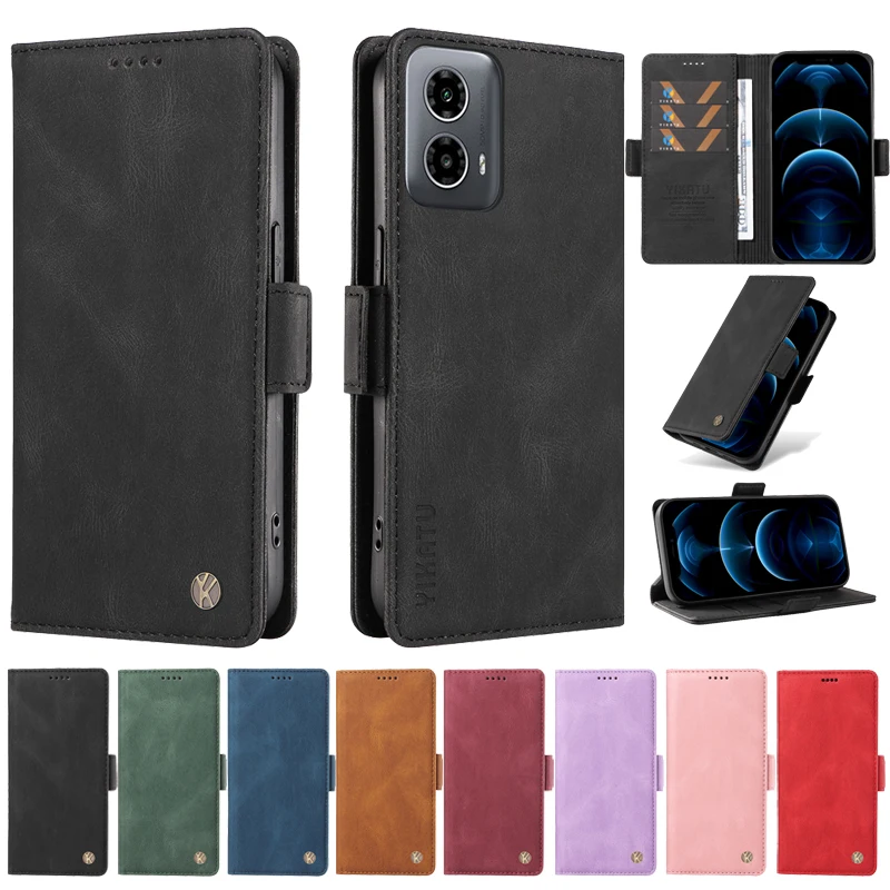 Luxurious G45 Leather Wallet Phone Case with Magnetic Closure
