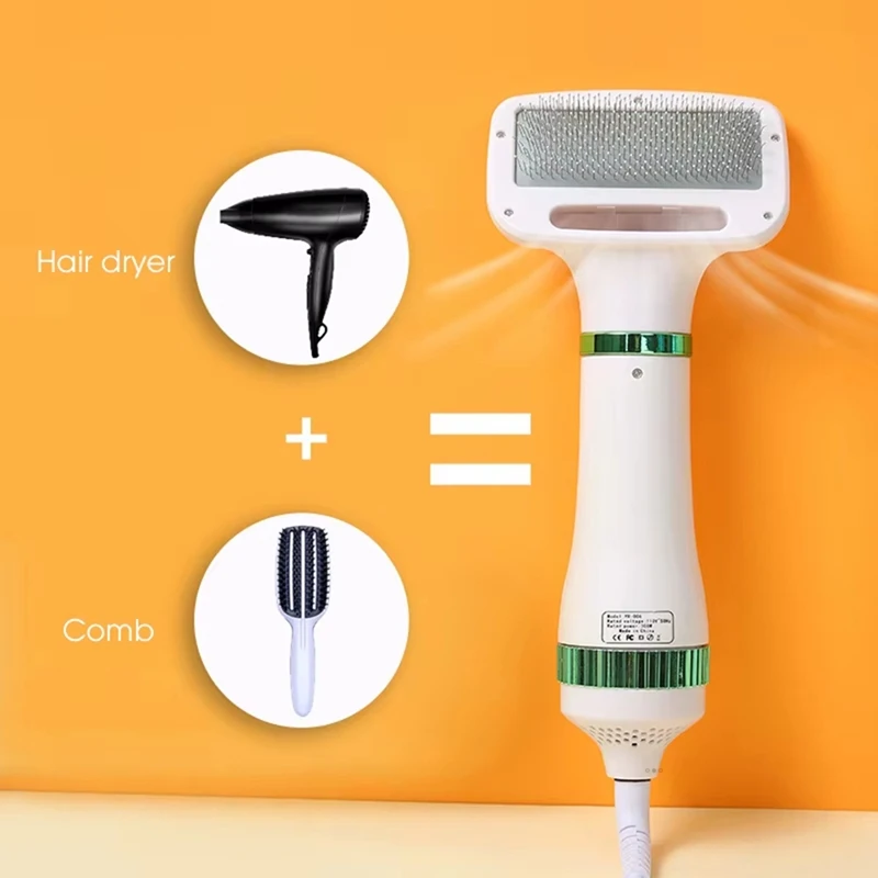 Dryer Withslicker Brush Professional Grooming Tool Forpet Furry Drying Blower EU Plug